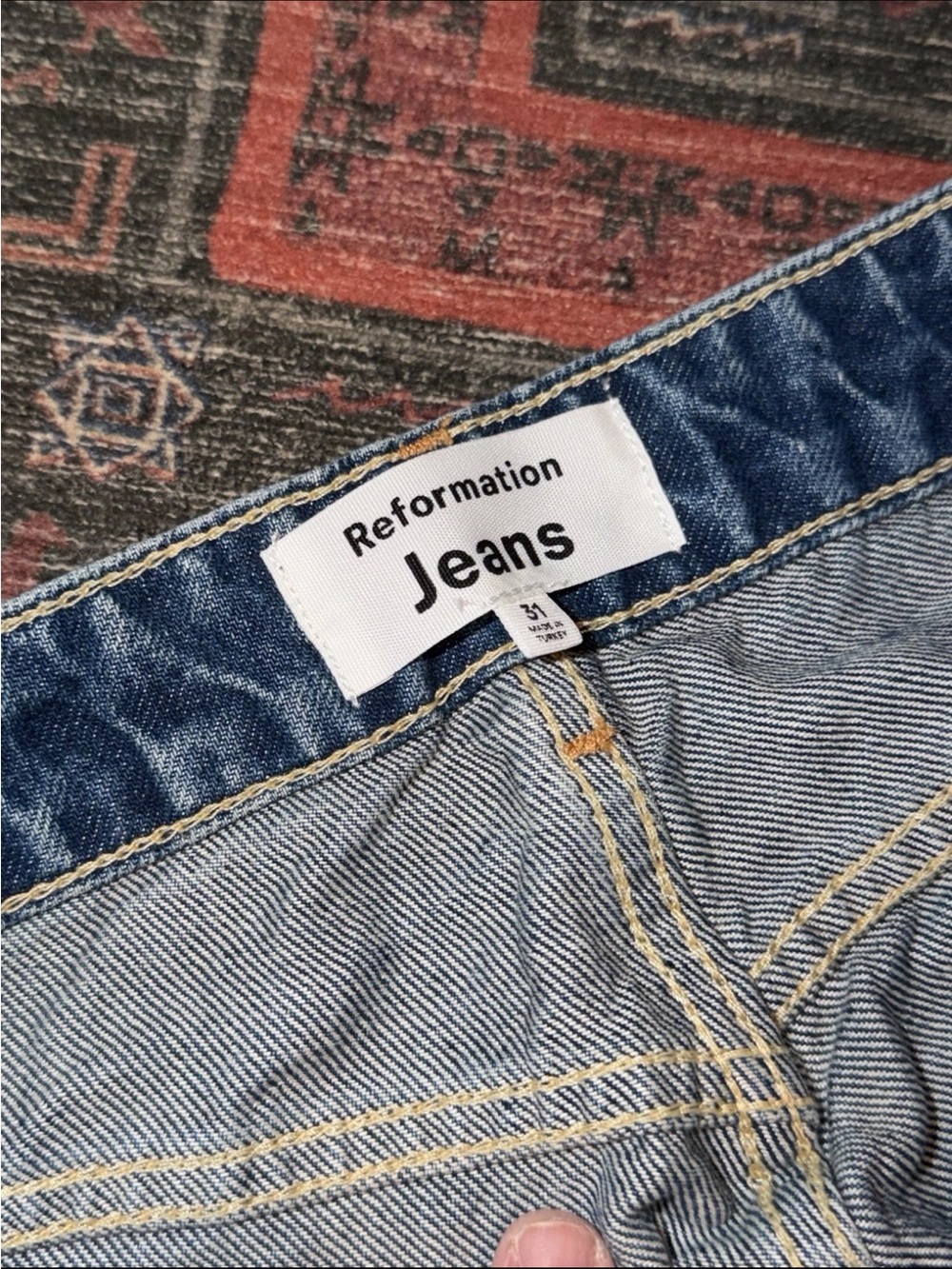 🌸SALE🌸 Reformation Cynthia High Rise Straight Leg Jeans LONG 31x32 - Picture 4 of 6